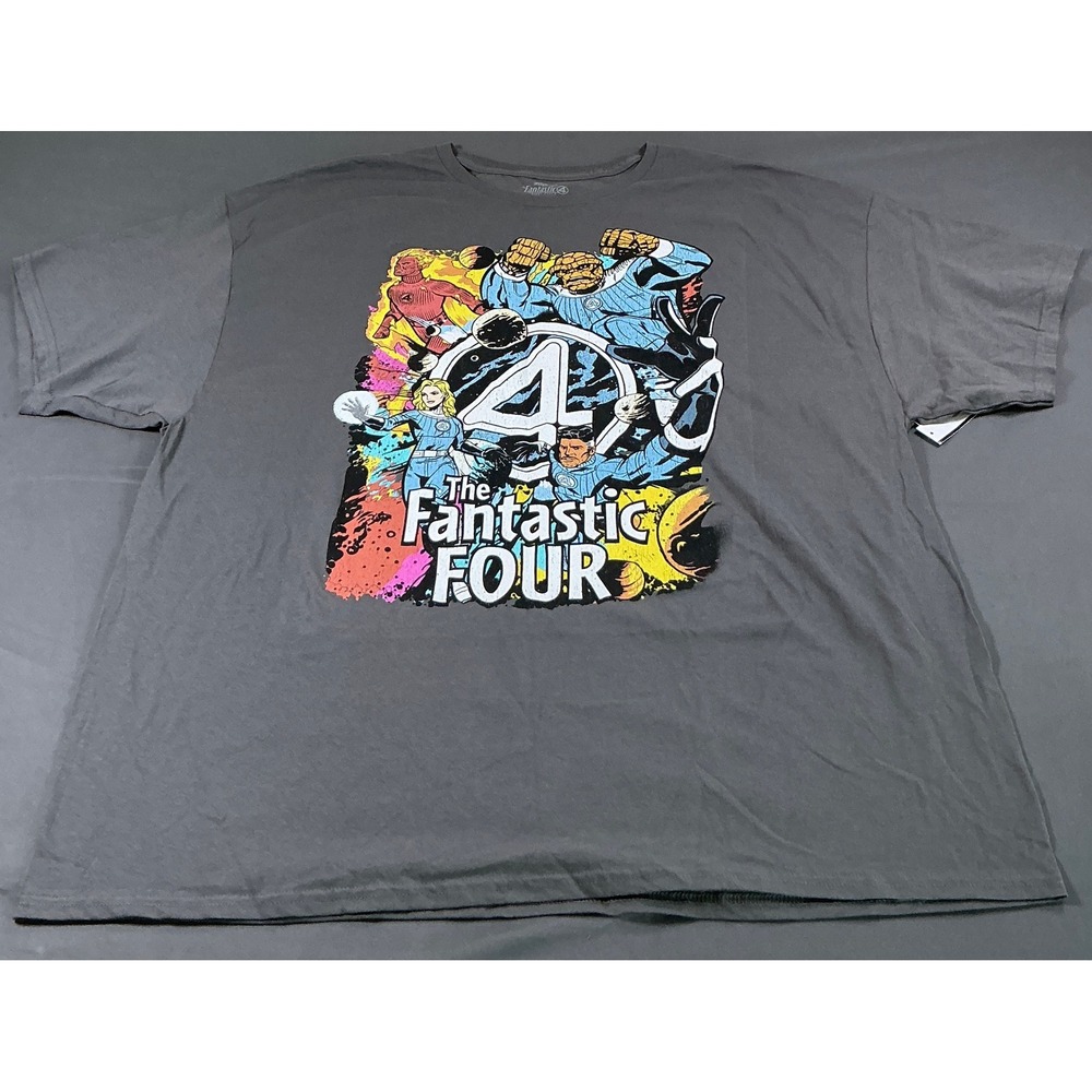 Marvel The Fantastic Four First Steps Graphic T-Shirt Mens 3XL Gray Cotton